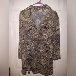 Women's Dressy Shirt Fiorlini International plus 22/24 Flower design